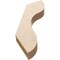 Ekena Millwork 3-inch W x 18-inch D x 24-inch H Carmel Rough Cedar Woodgrain TimberThane Knee Brace, Primed BRCUR03X18X24CARRCPR - alternate 6